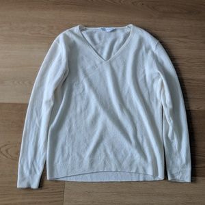 Everlane V-Neck Cashmere Sweater XS Ivory